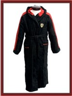 Ferrari Bath Robe - Black with Red Accents