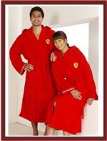 Ferrari Bathrobe - Red Hooded Robe