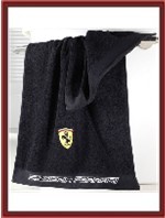 Ferrari Logo Hand Towel - Black