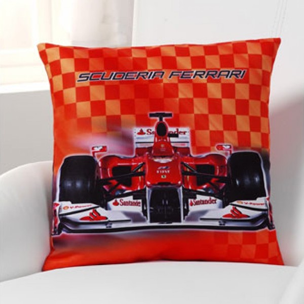 Ferrari F1 Car Throw Pillow