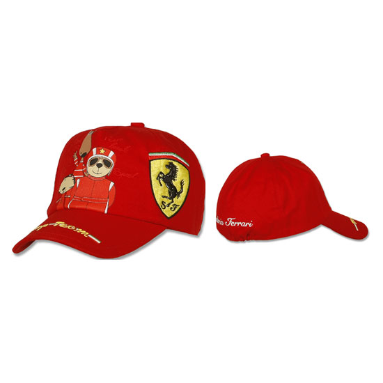 FP0050 Ferrari Infants Red Top Hat - Detailed View