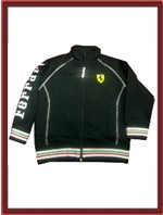 Ferrari Kids Black Zip Sweatshirt