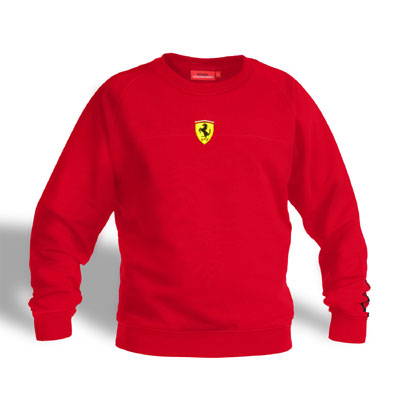 Ferrari on Fp8312 Ferrari Red Logo Shield Sweatshirt   Detailed View