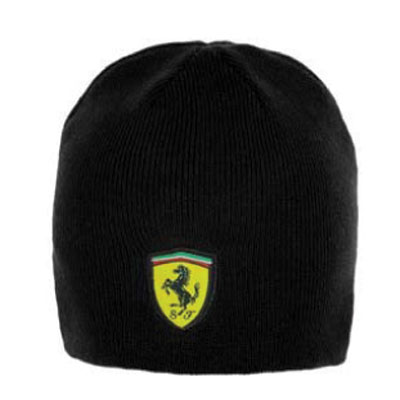 FP8526 Ferrari Classic Scudetto Knitted Beanie - Front View