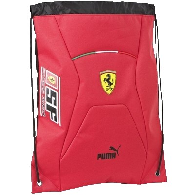 Drawstring Bags on Fr8911 Puma Ferrari Red Drawstring Bag   Front View