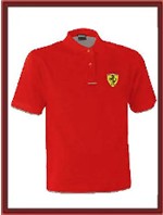 Ferrari Contrast Polo Shirt - Red