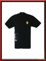 Ferrari T-Shirt with Ferrari Wrap Round F1 Car print - Black