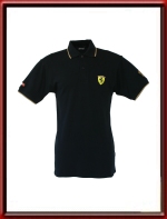 Ferrari Gold Trim Polo Shirt - Black