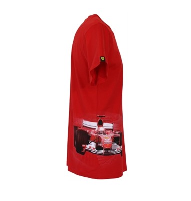 SFR1505 Ferrari T-Shirt with Ferrari Wrap Round F1 Car print - Side View