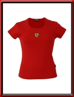 Ferrari Ladies Scudetto Skinny Rib Top - Red