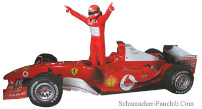 Ferrari F2004 Diecast Keychain 2004 F1 World Champions Michael Schumacher 