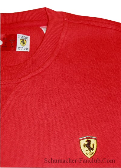 FF6312 Fila Ferrari Red Sweat Shirt Ferrari Logo View