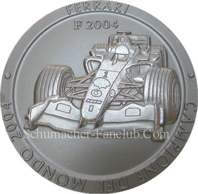 Ferrari F2004 Titanium Medal - Front View