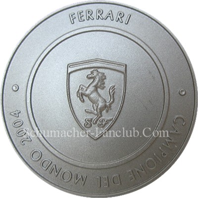 Ferrari F2004 Titanium Medal - Back View