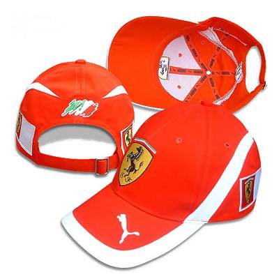 FR6513 Puma Ferrari Red Replica Hat - Front View