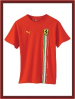 Puma Ferrari Kids Red Graphic T-Shirt
