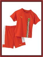 Puma Ferrari Infant Red Shorts Set