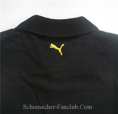 FR7221 Puma Ferrari Black Polo Shirt - Back View