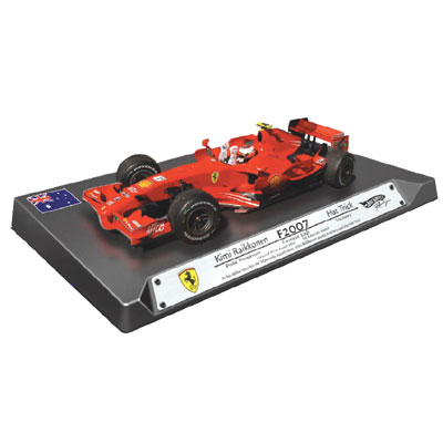 M6712 Hot Wheels Kimi Raikkonen Australian GP Hat Trick Edition - Detailed View