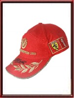 Michael Schumacher signed 2001 World Champion cap - Gold