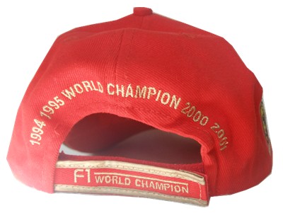 Michael Schumacher signed 2001 World Champion cap - Back View