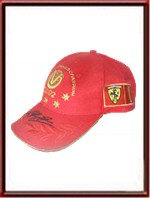 Michael Schumacher signed 2002 World Champion cap - Gold