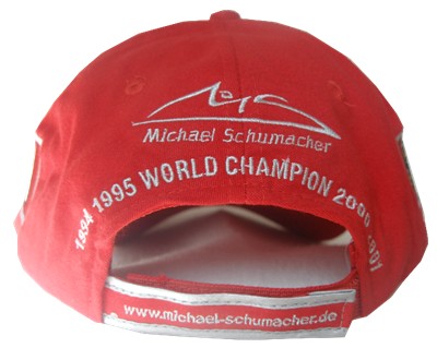 Michael Schumacher signed 2002 DVAG Platinum Cap - Back View