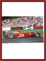 Wide Signed F1-2000 Ferrari Factory Poster