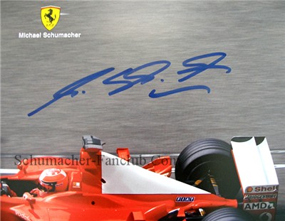 Signed F2002 Ferrari Factory Poster - Signature View