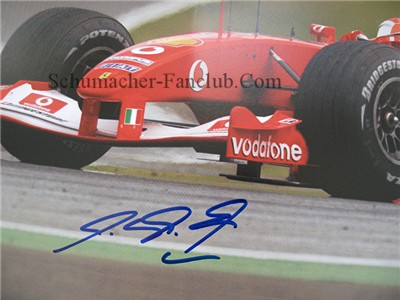 Signed F2003-GA Ferrari Factory Poster - Signature View