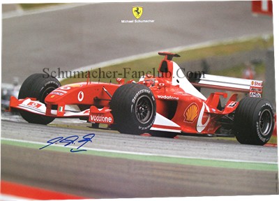 Signed F2003-GA Ferrari Factory Poster - Full View