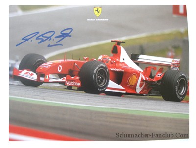 Signed F2003-GA Ferrari Factory Poster - Full View