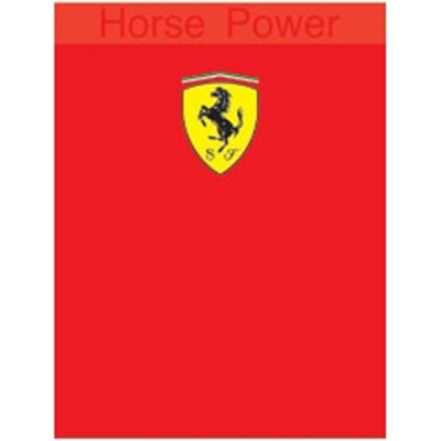 Red Ferrari Wash Mitten - Detailed View