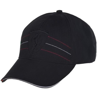 Black Ferrari Classic Scudetto Cap - Front View
