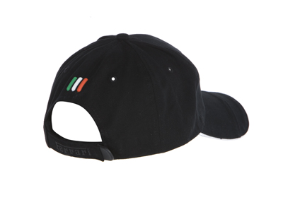 Black Ferrari Retro Flag Cap - Back View