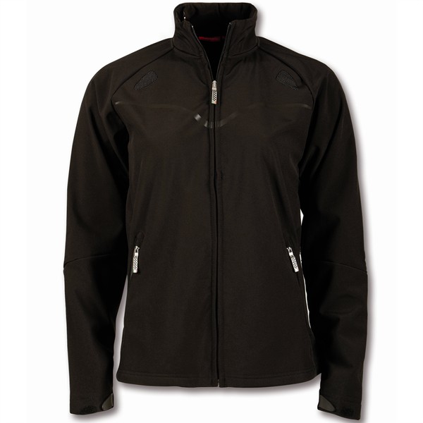 Black Ferrari Ladies Evolution Jacket - Front View