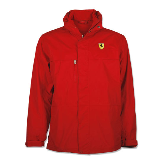 FP0416 Ferrari Red 3-in-1 Jacket - Detailed View