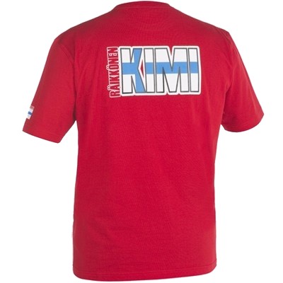 Red Kids Kimi Raikkonen Ferrari T-Shirt - Back View