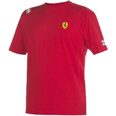 Red Kids Kimi Raikkonen Ferrari T-Shirt - Front View