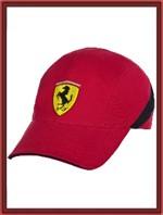 Ferrari Black Stripe Fitted Cap - Red (FP8515)
