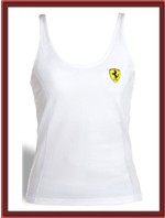 Ferrari Ladies Tank Top - White