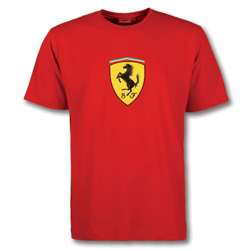 FP9119 Ferrari T-Shirt with large Ferrari shield - Red