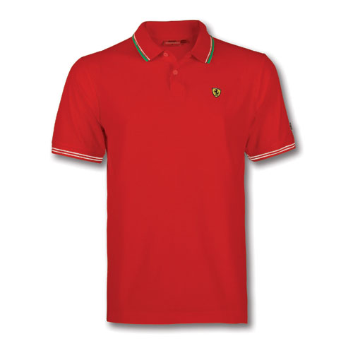 FP9215 Slim Fit Ferrari Polo Shirt - Front View