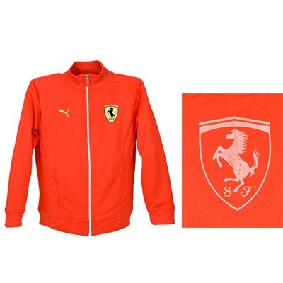 FR8040 Infants Puma Ferrari Red Track Jacket - Front View