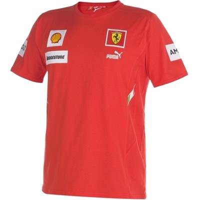 FR8115 Puma Ferrari Red Replica Team T-Shirt - Front View