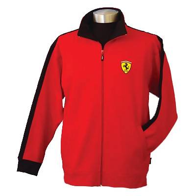 SFR6634 Ferrari Red/Black Zip Fleece Jacket - Detailed View