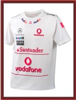 T-shirt McLaren Mercedes F1 – Hamilton Racing, Taille M Homme, Années 2000