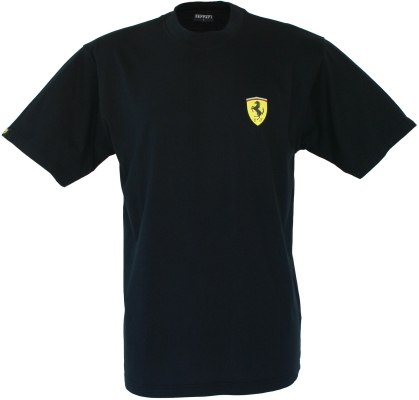SFB1186 Ferrari T-Shirt with small Scudetto print - Black