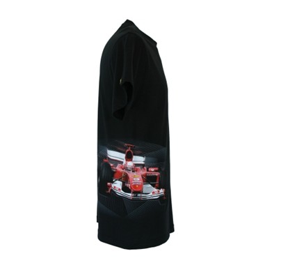 SFB1505 Ferrari T-Shirt with Ferrari Wrap Round F1 Car print - Side View