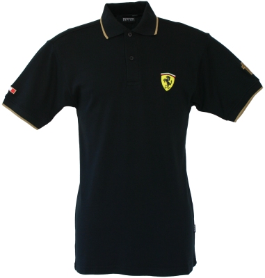 SFB5588 Ferrari Gold Trim Polo Shirt - Front View